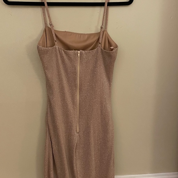 Windsor Tan Glitter Mini Dress - Picture 4 of 5